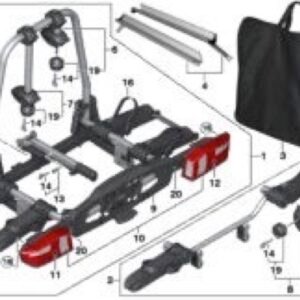 Extension 3ème vélo, pour porte-vélos Pro 2.0.